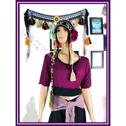 7Years Old Lil Girl Belly Dance Top Modal Wear Yoga Tribal Fusion H110