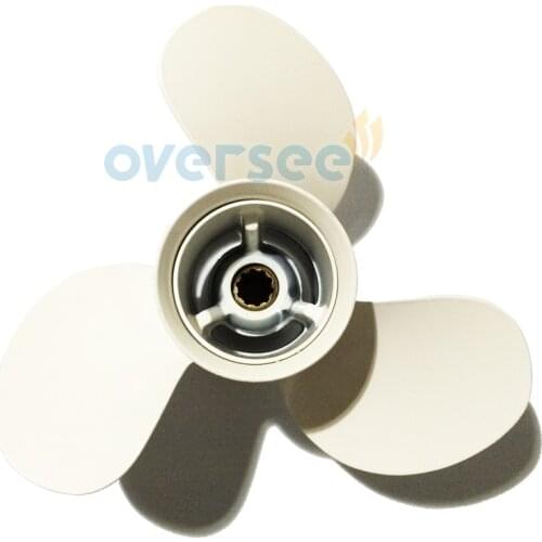 OVERSEE Aluminum Propeller 664-45949-02-EL size 9 7/8x13-F for Yamaha 25HP 30HP Outboard Engine69P 61N 9-7/8x13-F