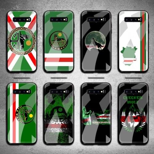 HOTCASHOP Chechen National Flag Phone Case Tempered Glass For Samsung S20 Plus S7 S8 S9 S10 Plus Note 8 9 10 Plus