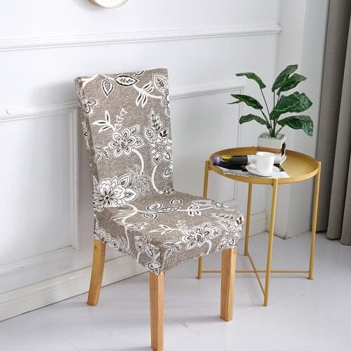 Spandex Chair Cover Stretch Home Dining Elastic Floral Print Chair Covers Multifunctional Spandex Elastic Cloth Universal Size