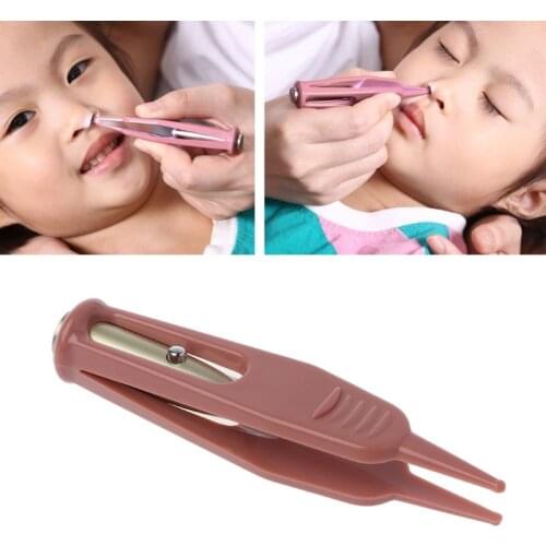 Baby Flashlight Dig Booger Clip Infants Clean Ear Nose Navel Visible Safety Tweezers Safe Forceps Cleaning Supplies Health Care