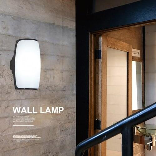 DONWEI LED Wall Lamps Waterproof IP55 Porch Light AC90-260V Aluminum Modern 12W Courtyard Garden Corridor Outdoor Wall Light