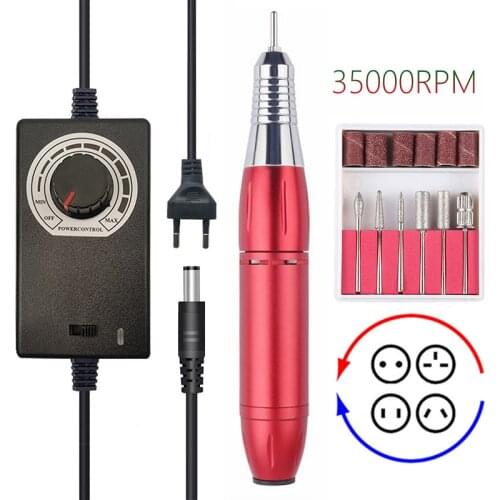 35000RPM Electric Nail Drill Machine Nail Polisher for Manicure Pedicure Electric Nail File Home Salon Nail Polishing Equipment