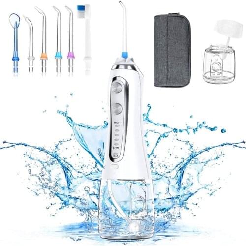 5 Modes Cordless Oral Irrigator IPX7 Portable Water Jet Flosse 300ML Teeth Cleaner USB Rechargeable New Water Dental Flosser