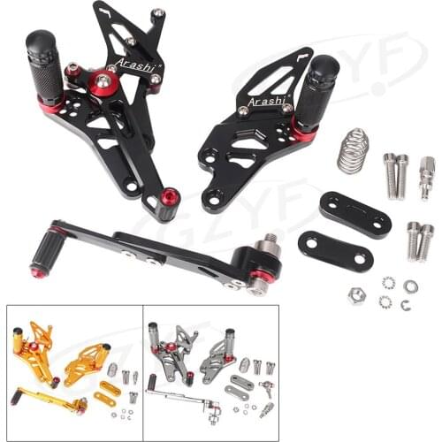 Motorcycle Adjustable Rear Set Footrests Foot Pegs Assembly For Suzuki GSXR1000 2009-2016 Pair Spare Parts