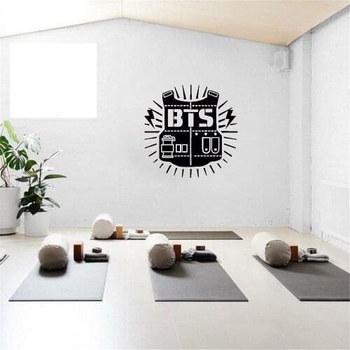 KPOP Star Bangtan Boys Wall Sticker Pop Star Wall Decal Home Decorative For Living Room Brdroom Vinyl Art Mural DW8351