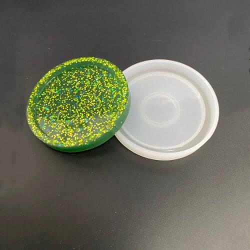 Round UV resin/pottery clay silicone mold, can be used for coaster/fondant cake decoration mold