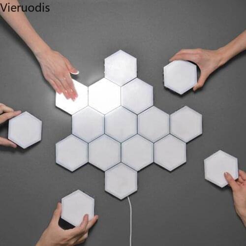 Quantum Led Wall Lamp Modular Touch Sensitive Lights DIY Combination Hexagonal Lamps Magnetic Decoration Wall Lampara Sconce