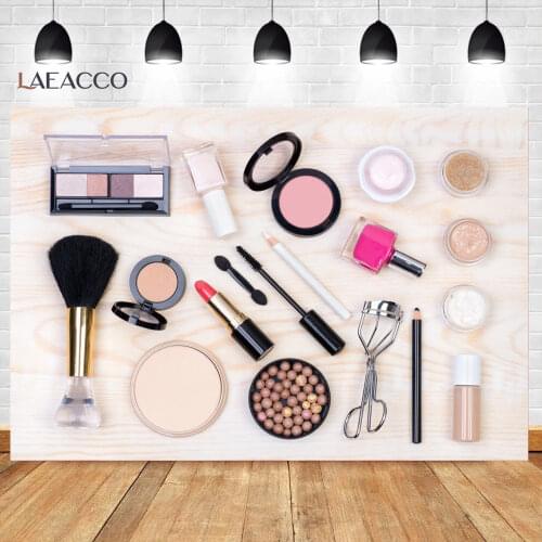Laeacco Photo Backdrops Woman Girl Makeup Dress Up Elements Pattern Portrait Photographic Backgrounds Photocall Photo Studio