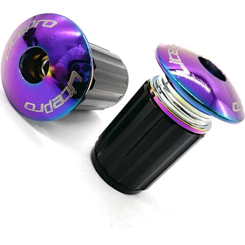LITEPRO Folding Bicycle Aluminum Alloy Inflated Locked up Bar End Plug MTB Bike Handlebar Cap