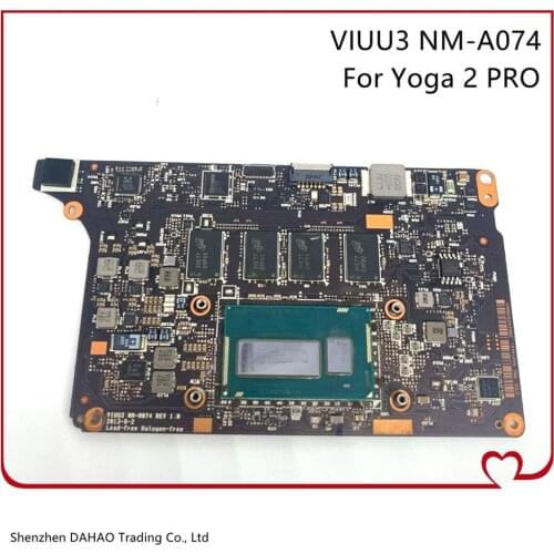 5B20G38213 90004988 For Lenovo Yoga 2 PRO Laptop motherboard VIUU3 NM-A074 With i7-4500U/4510U CPU 8GB-RAM 100% Fully Tested