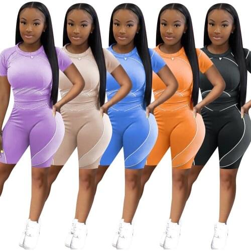 2021 New Womens Cool Printing Casual Sports Suit Summer Breathable Quick Drying Sport Yoga Tight Suit