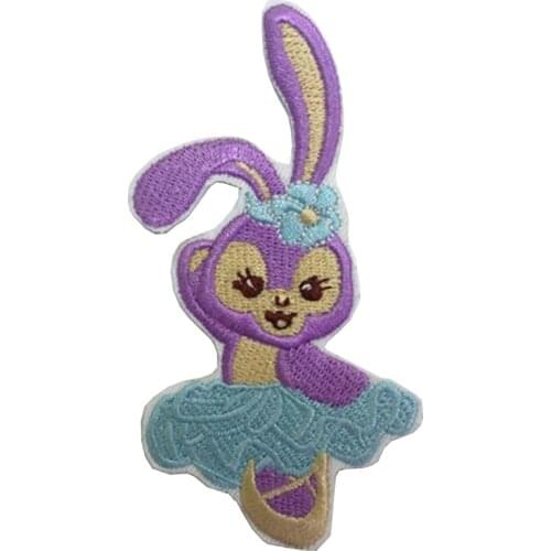 New product Cartoon Bunny Embroidered Patches for Clothing Iron Sewing Applique Clothes Badge Stickers Jeans DIY Decoration Patc