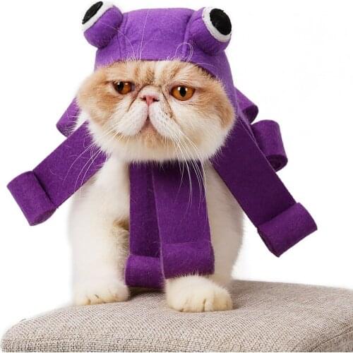 Pet Cat Clothing Halloween Octopus Design Cat Cosplay Hat Pet Kitten Costume Cap Holiday Costume Puppy Pet Clothes Products