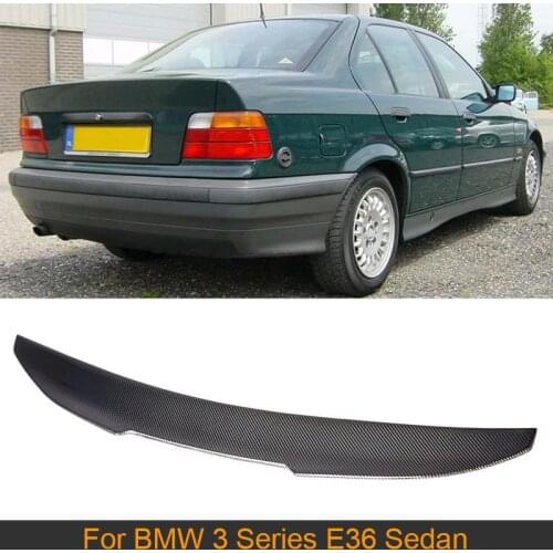 Trunk Lip Spoiler for BMW 3 Series E36 Sedan 1991 - 1998 Carbon Fiber Rear Wing Boot Lid