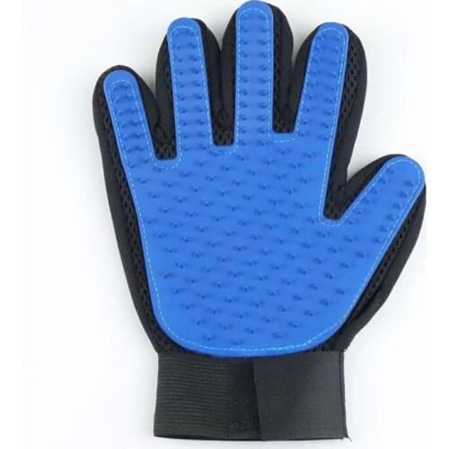 Nicrew cat grooming glove for cats wool glove Pet Hair Deshedding Brush Comb Glove For Pet Dog Cleaning Massage Glove For Animal