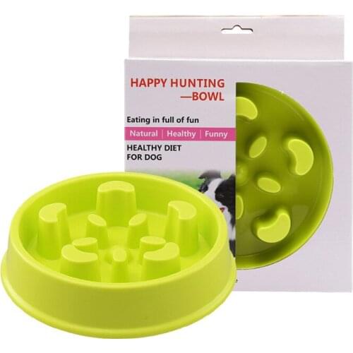 The supply of foreign trade pet food bowl stop preventing choking cat dog slow food bowl bowl jungle puppy pet utensils wholesal