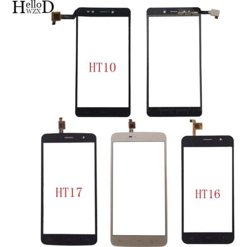 Touch Screen Digitizer Panel For Homtom HT10 HT16 HT17 TouchScreen Front Glass Touch Screen Sensor Lens 3M Glue Wipes