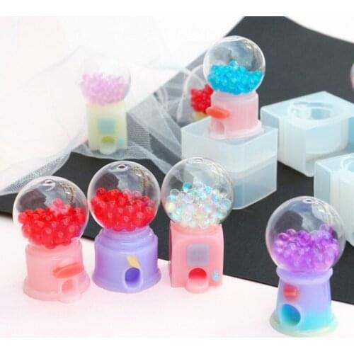 4sets Mix 3D Candy Machine Epoxy Resin Silicone Molds DIY Jewelry Fillings Accessory Crystal Snow Ball Mould Making Tools Craft