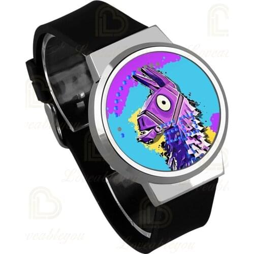 Fortnite Luminous Touch Water-proof Watch LED Creative Electronic Student Watch Kid Birthday Party Toys with Gift Box