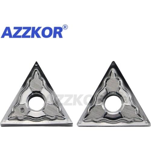 TNMG1604-LH LL-NT01 Turning Tools Inserts CNC Center Lathe For Copper Aluminum Metal AZZKOR Ceramic Carbide Triangle Blades