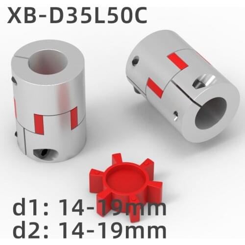 XB D35L50C Three Jaws Coupler Aluminium Plum Flexible Shaft Coupling Motor Connector CNC Flexible Couplings 14mm-19mm