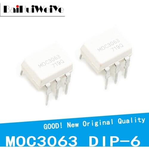 10Pcs/Lot MOC3063 MOC3063M DIP-6 Driver Output Optocoupler IC New Original Good Quality Chipset