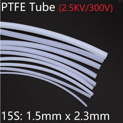 15S 1.5mm x 2.3mm PTFE Tube F46 Insulated Capillary Heat Protector Transmit Hose Rigid Temperature Corrosion Resistance 600V