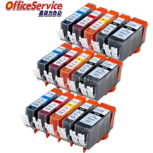 15X PGI-220 CLI-221 PGI220 CLI22 Compatible Ink Cartridge for Canon IP3600 IP4600 IP4700 MX860 MX870 MP550 MP560 printer