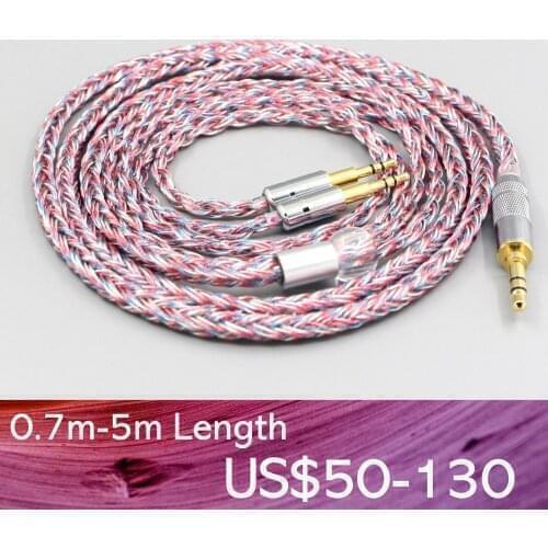 LN007587 16 Core Silver OCC OFC Mixed Braided Cable For Sennheiser HD477 HD497 HD212 PRO EH250 EH350 Headphone 2.5mm pin