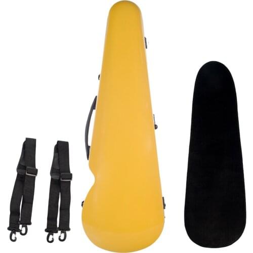 4/4 Full Size Violin Hard Case Basic Professional Triangular Shape Backpack, Super Light , Yellow