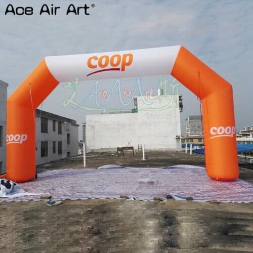 9 x 5.2m yellow inflatable start finish line archway print ceremory sport arch gantry tower athletic lines on discount