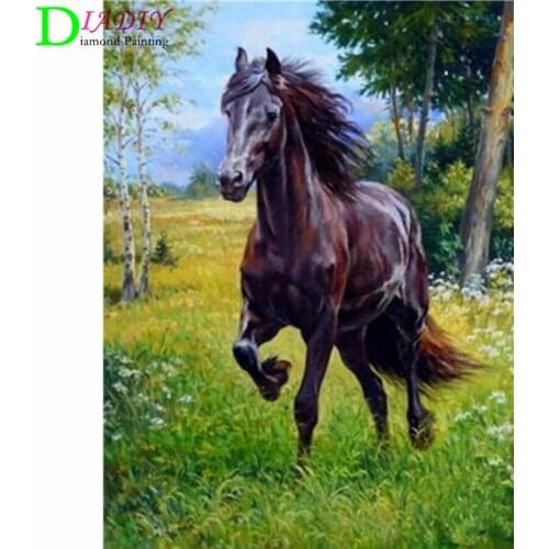 Diamond Embroidery Anmial Cross Stitch DIY Diamond Painting Horse Diamond Mosaic Rhinestones Home Decor