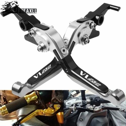 For Suzuki VL 250 INTRUDER LC 2000-2007 Adjustable Extendable Folding CNC Aluminum Motorcycle Brake Clutch Levers Handle Grips