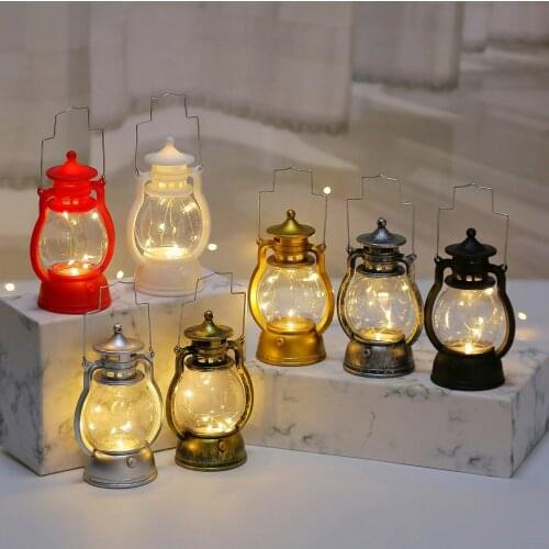 Electronic Candle Lights Christmas LED Lamp Ornament Mini Lantern Festival Party Home Decoration Retro Seasonal Hanging