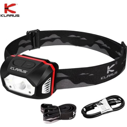 KLARUS HM1 High Output Headlight XPG3 LED max 440LM lightweight head light Rechargeable Headlamp 1800mAh li-ion battery