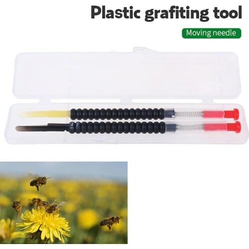 2pcs Beekeeping Tool Plastic Bee Queen Eggs Equipment Larva Retractable Grafting Tool Move Needle Shift Spring Supplies
