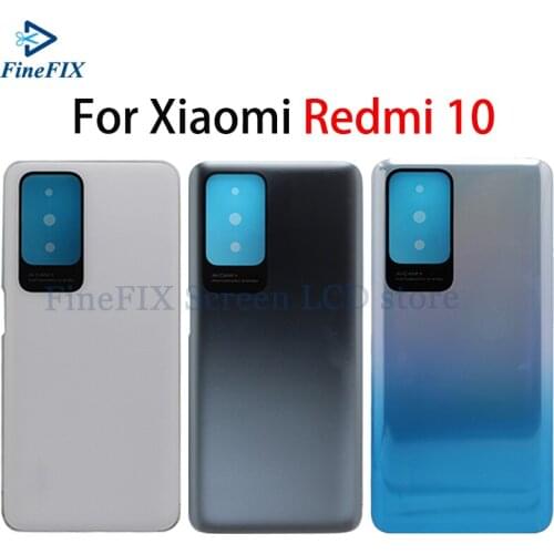 Battery Cover Rear Door New Housing Back Case For Xiaomi Redmi 10 Battery Cover Replacement Parts For Redmi 10 Rear Cover