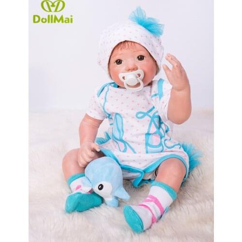 50CM cute girl doll reborn /silicone-reborn-babies lifelike toddler dolls boneca reborn realista children play house toys