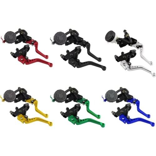 Motorcycle Clutch Brake Master Cylinder Reservoir Levers Kit Fluid Reservoir Set Motorcycle Handbrake For Honda For Kawasaki