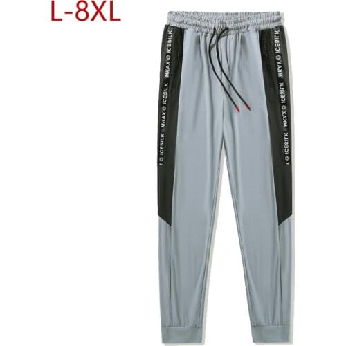 Plus Large Size 8XL Men Joggers Pants Sweatpants Casual Stretch Tracksuit Drawstring Comfortable Elastic Waist Trousers for Men