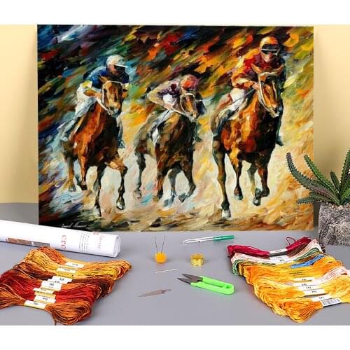 Instant Success Pre-Printed 11CT Cross-Stitch Embroidery Complete Kit DMC Threads Knitting Craft Handmade Painting Promotions