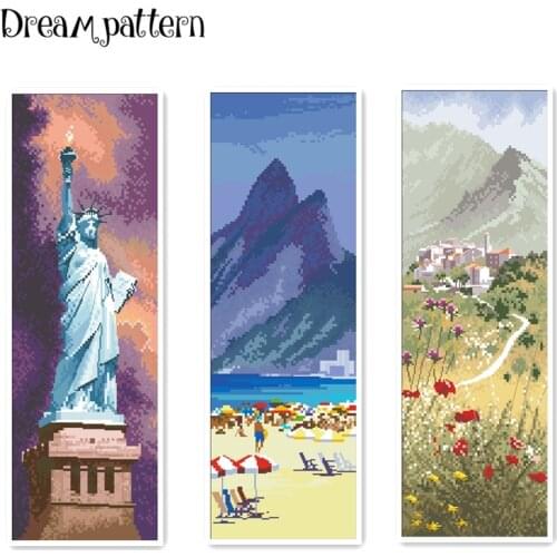 Famous place in the word cross stitch kit package 18ct 14ct 11ct cloth cotton thread embroidery DIY handmade needlework