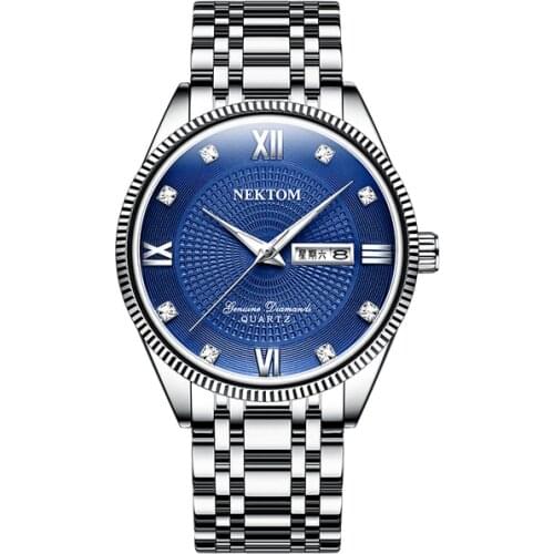 NEKTOM 8209 Casual Herren Quarz Uhren Wasserdicht Edelstahl Uhr Luxus Marke Business Uhr Armbanduhr Geschenk für Männer