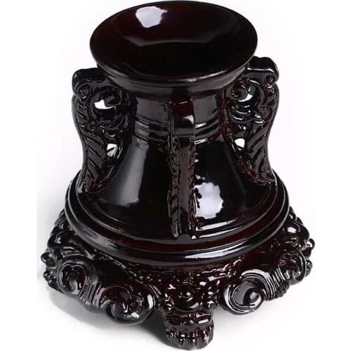 Hand carving wood stand crystal ball base for home decoration