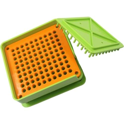Food Grade 100 Holes Pill Capsule Filling Professional Plate Filling Tool with Powder Block Plate Board (Light Green)