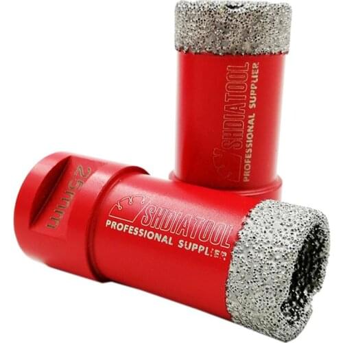 SHDIATOOL 2pcs 25mm Vacuum brazed diamond drilling core bit granite marble M14 thread Cown Hole Saw porcelain tile drill bit