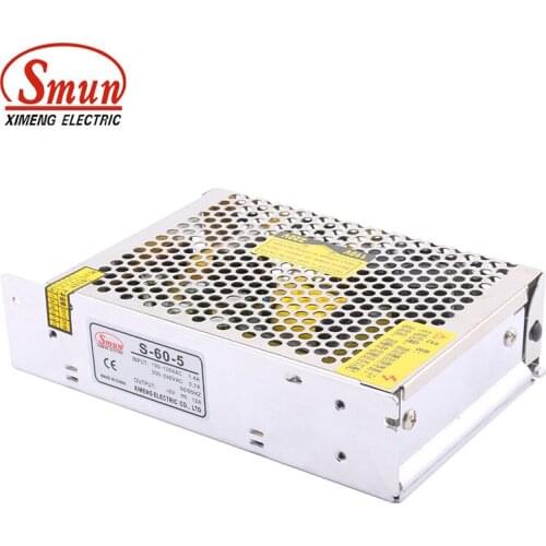 SMUN S-60-5 Input AC110V/220V Output DC 5V 12A 60W Switching Power Supply