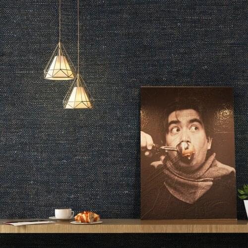 Modern Simple Non Woven Fabric Solid Color Grey Wallpaper Bedroom Living Room Sofa TV Background Flax Texture Plain Wallpaper 3D