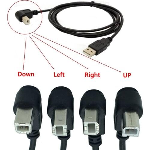 USB 2.0 A Male to USB B Male Type B BM Up&Down&Right & Left Angle Printer scanner 90 degree cable 150cm BM Angled Cable